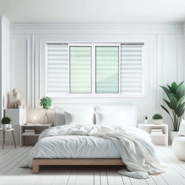 Veneziana Elite 6 Folhas Moveis 100 X 200 Vidro Liso Branco