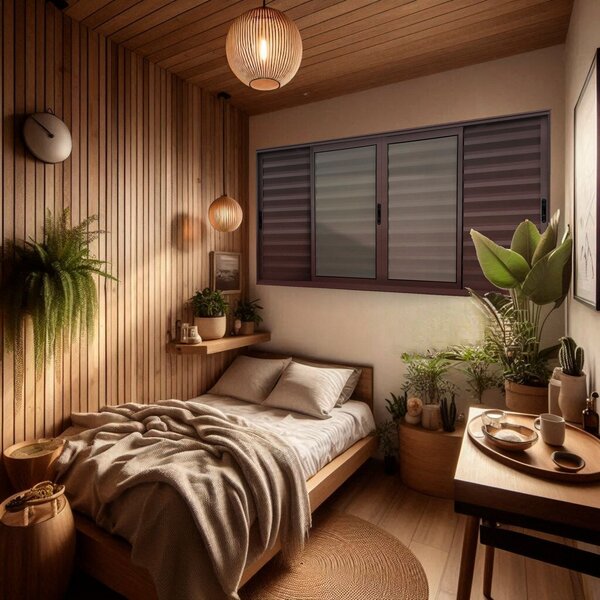 Veneziana Elite 6 Folhas Moveis 100 X 200 Vidro Liso Marrom