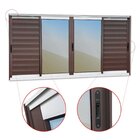 Veneziana Elite 6 Folhas Moveis 100 X 200 Vidro Reflex Marrom