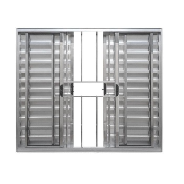 Veneziana Em Alumínio Brilhante Com 06 Folhas Com Grade Medid