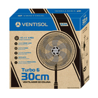 Ventilad Coluna Preto Turbo 6 Pas 30cm 052w 220v