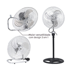 Ventilador 3 em 1 Coluna/Parede/Chão 50cm 220V Cromado Equation