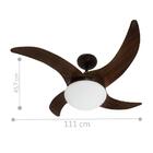 Ventilador Carvalho 4 Pás 220v Marrom Café