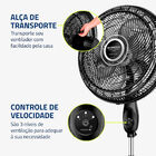 Ventilador Coluna 40cm Super Turbo Tech Mondial Preto E Prata