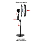 Ventilador de Coluna 50cm 220V Preto e Azul Super Silencioso Xtreme Force Breeze VB52 Arno