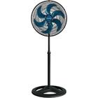 Ventilador De Coluna 50cm Turbo 6 Pás Oscilante Premium Azul