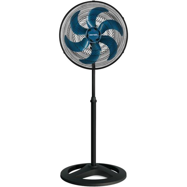 Ventilador De Coluna 50cm Turbo 6 Pás Oscilante Premium Azul