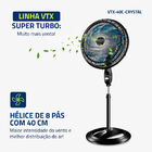 Ventilador De Coluna  Super Turbo 8 Pás Mondial - Vtx-40c-cry
