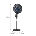 Ventilador de Coluna Arno 40cm 127V (110V) Preto e Azul Escuro X-treme 9