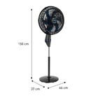Ventilador de Coluna Arno 50cm 127V (110V) Preto e Azul VB52
