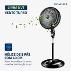 Ventilador De Coluna Mondial 40cm Turbo Preto Nvt-40c-8p-b –