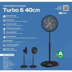Ventilador De Coluna Preto 6 Pás Vermelha 40cm 220v