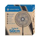 Ventilador De Coluna Turbo 6 50cm Preto/bronze Ventisol 220v