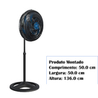Ventilador De Coluna Turbo 6p 50cm Azul 220v Premium