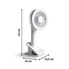 Ventilador de Mesa 10cm 3 Velocidades Branco Crab Equation