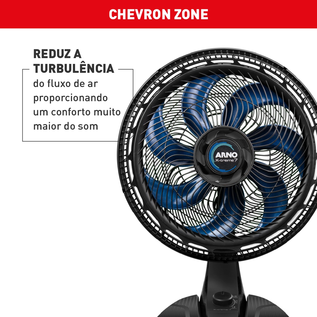 Ventilador de Mesa 40cm Arno X-TREME 7, 7 Pás, 150W VE70
