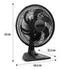 Ventilador de Mesa Arno 40cm F6 127V (110V) Preto VE2E