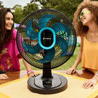 Ventilador De Mesa Cadence Refresh Turbo Pro 6 Pás Preto E Az