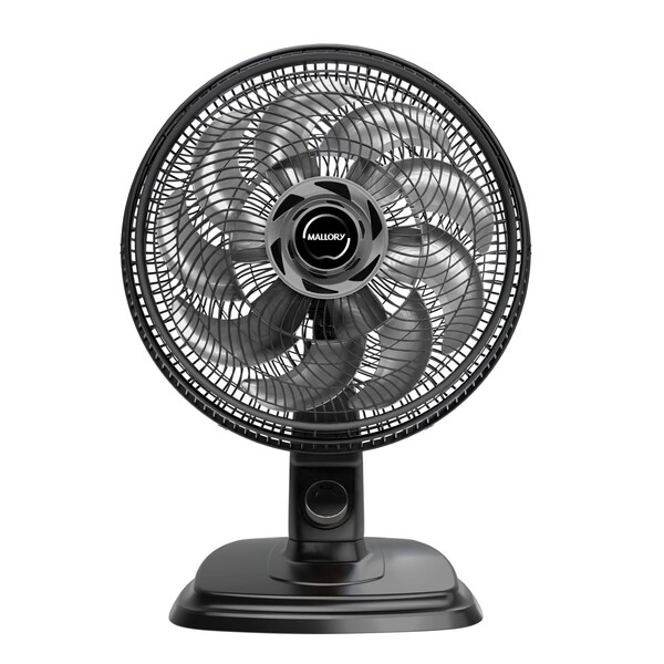 Ventilador de Mesa e Parede 40cm 220V Preto 15 Pás Egeo Mallory