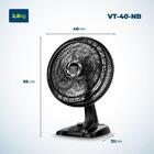 Ventilador De Mesa Mondial  6 Pás Turbo Vt-40-nb - 40cm 127v