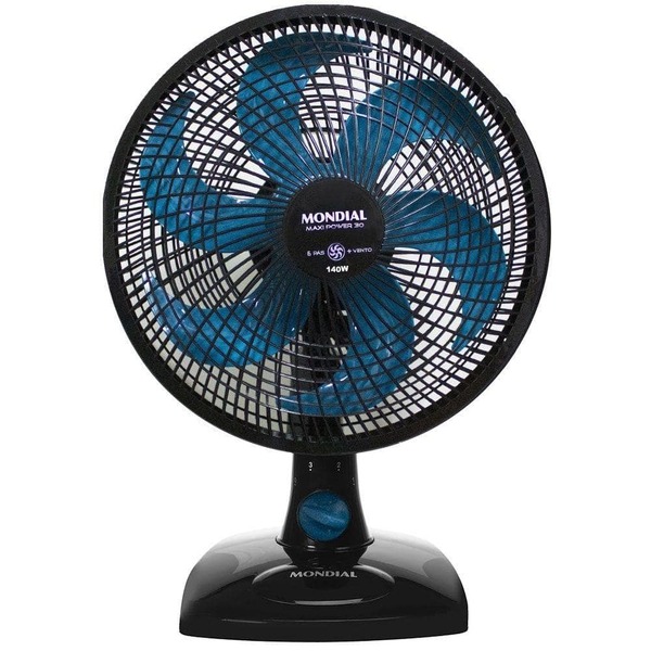 Ventilador De Mesa Mondial Maxi Power 40cm V-80-6p-ap Preto E