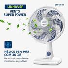 Ventilador De Mesa Mondial Super Power 6 Pás 60w 30cm Branco