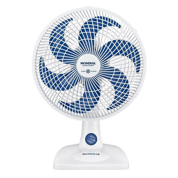 Ventilador De Mesa Mondial Super Power 6 Pás 60w 30cm Branco