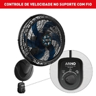 Ventilador de Parede 50cm 127V (110V) Preto e Azul VB51 Xtreme Force Breeze Arno