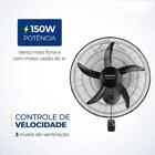 Ventilador De Parede 50cm 5 Pás Mondial Preto Nvp-pro-50 - 22