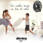 Ventilador De Parede 60 Cm Bivolt Oscilante Preto 8 Hélice