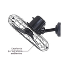 Ventilador de Parede 60cm Preto Bivolt Goar