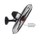 Ventilador de Parede 70cm Preto Bivolt com Controle Remoto Goar