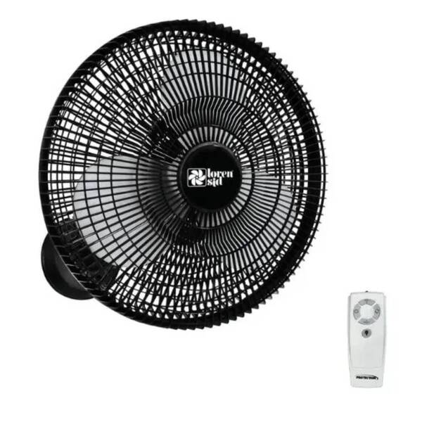 Ventilador De Parede Com Controle Remoto Turbo 40cm Preto Lor