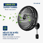 Ventilador De Parede Mondial Super Turbo 8 Pás 140w 40cm Pret