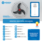 Ventilador De Parede Solaster Veneza Plus 70cm Preto Bivolt