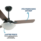 Ventilador De Teto 110v Pás Envernizadas Citrino Tron