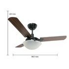 Ventilador De Teto 110v Pás Envernizadas Citrino Tron