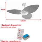 Ventilador De Teto 127v Palmae Natural Office Dunamis S3 Vola