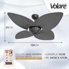 Ventilador De Teto 220v Palmae Natural Office Dunamis Volare