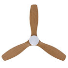 Ventilador de Teto 3 em 1 Pá Fixa 3 Pás 132cm Preto e Marrom Bivolt S&L Imports