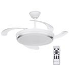 Ventilador de Teto 3 em 1 Pá Retrátil 4 Pás 50cm Cristal Bivolt S&L Imports