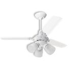 Ventilador De Teto 3 Lâmpadas Rubi Branco 3 Pás Transparentes