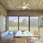 Ventilador de Teto com Controle de Parede 3 Pás 90 cm Branco 110V Alisclean Aliseu