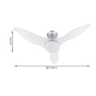 Ventilador de Teto com Controle Remoto 3 pás Cristal Confort Aliseu 127V (110V)
