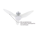 Ventilador de Teto com Controle Remoto 3 pás Cristal Confort Aliseu 127V (110V)