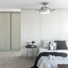 Ventilador de Teto Controle Remoto 3 Pás Mini Retrátil Cromado Aliseu Bivolt