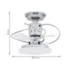 Ventilador de Teto 3 pás Cromado Mônaco Treviso Bivolt