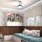 Ventilador de Teto com Controle Remoto 3 pás Azul Nano Inspire 127V (110V)