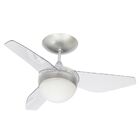 Ventilador de Teto com Controle Remoto 3 pás Cristal Nano Inspire 127V (110V)