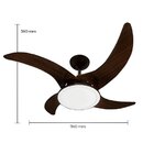 Ventilador De Teto 4 Pás 110v Mareiro Tron Ventiladores Marrom